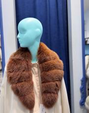 camel naturel kürk fox  yaka
