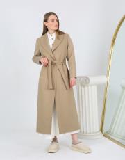 bej piano kaşmir şal yaka kaban  2