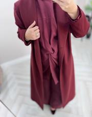 bordo piano kaşmir şal yaka kaban  2