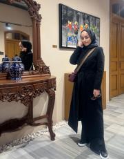 siyah punto nakışlı kaşe kaban 2