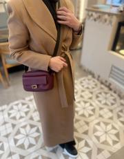 camel punto nakışlı kaşe kaban 2