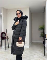 siyah takma çıkma kol mont 2