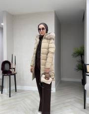 bej kısa takma çıkma kol mont