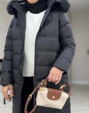 siyah kısa takma çıkma kol mont