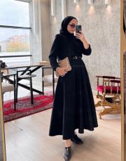 siyah pearly kloş etek