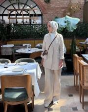 bej naturel keten blazer takım