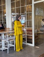 hardal  dina keten  gömlek takım 2