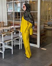 hardal  dina keten  gömlek takım 3