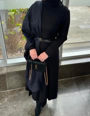 siyah pileli dress 2