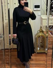 siyah pileli dress 3