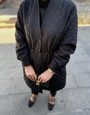 siyah liva kapitone kap