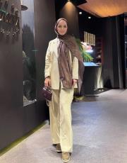 bej hüliya blazer takım