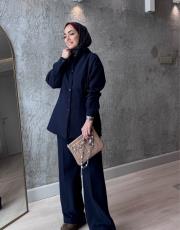 lacivert selina dobble krep 2