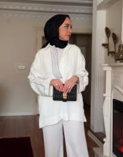 ekru nakışlı takım