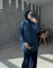 lacivert vintage gömlek