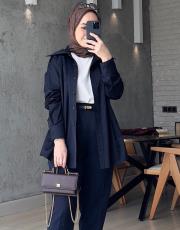 lacivert pearly gömlek 2