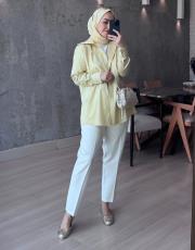 sarı pearly gömlek