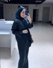 lacivert pera keten takım 