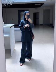 lacivert pera keten takım  3