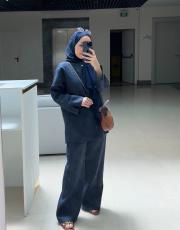 lacivert pera keten takım  4