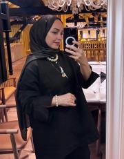 siyah pera keten takım  3