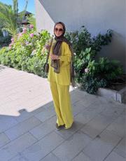 yağ yeşili pera keten takım