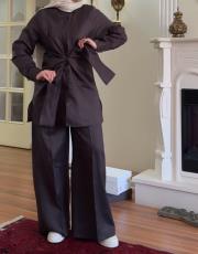 kahve arjin keten takım 