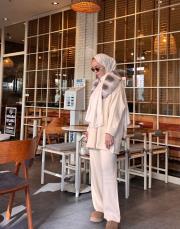 bej ceket triko takım 3