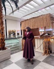 bordo gabardin viscon etek 2