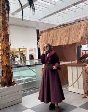 bordo gabardin viscon etek 3