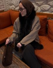 acı kahve tilki yakalı loro kaban 2