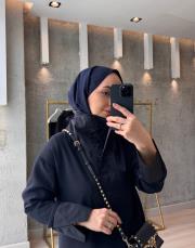 lacivert dik yaka bluz 2