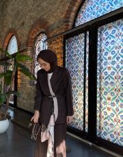 acı kahve rahat kesim blazer ceket 2