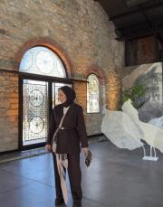 acı kahve pileli bol paça pantolon