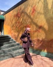 mürdüm brit düğme detaylı takım