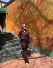 mürdüm brit düğme detaylı takım 2