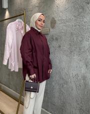 bordo wata gömlek 2