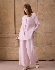 pembe bağdat keten pantolon