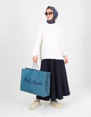 lacivert  klasik kloş  krep etek 2