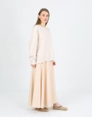 bej  klasik kloş  krep etek