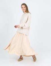 bej  klasik kloş  krep etek 3