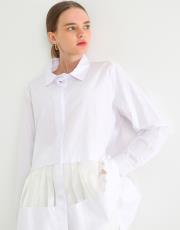 beyaz organze  detaylı gömlek 2