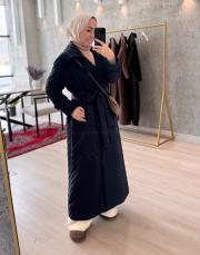 lacivert kapitone klasik trençkot 2