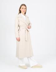 bej kapitone klasik trençkot