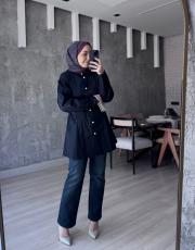 lacivert incili gömlek