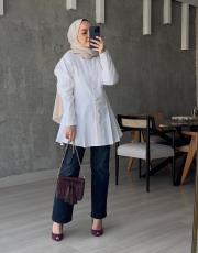 beyaz incili gömlek